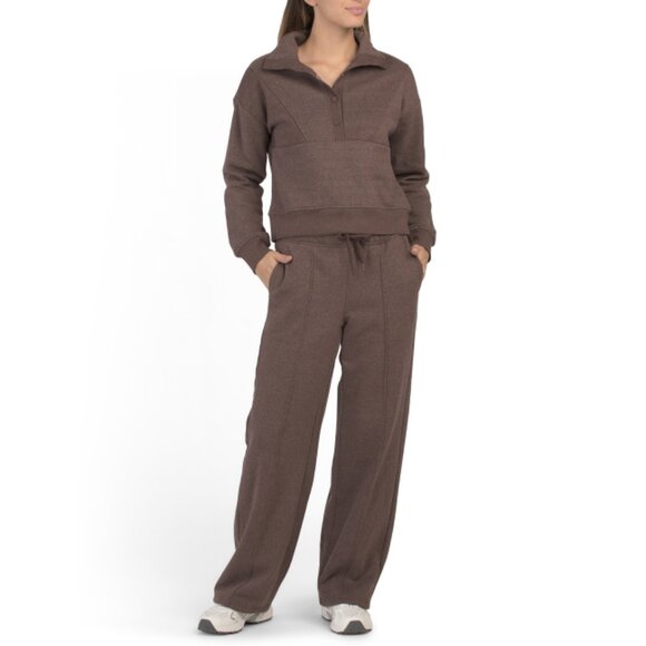 RBX Chocolate 2pc Fleece Mock Neck Top And Pants Set - Picture 1 of 2